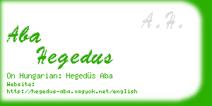aba hegedus business card